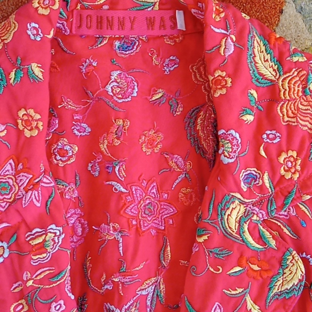 Johnny Was Pink blazer xs